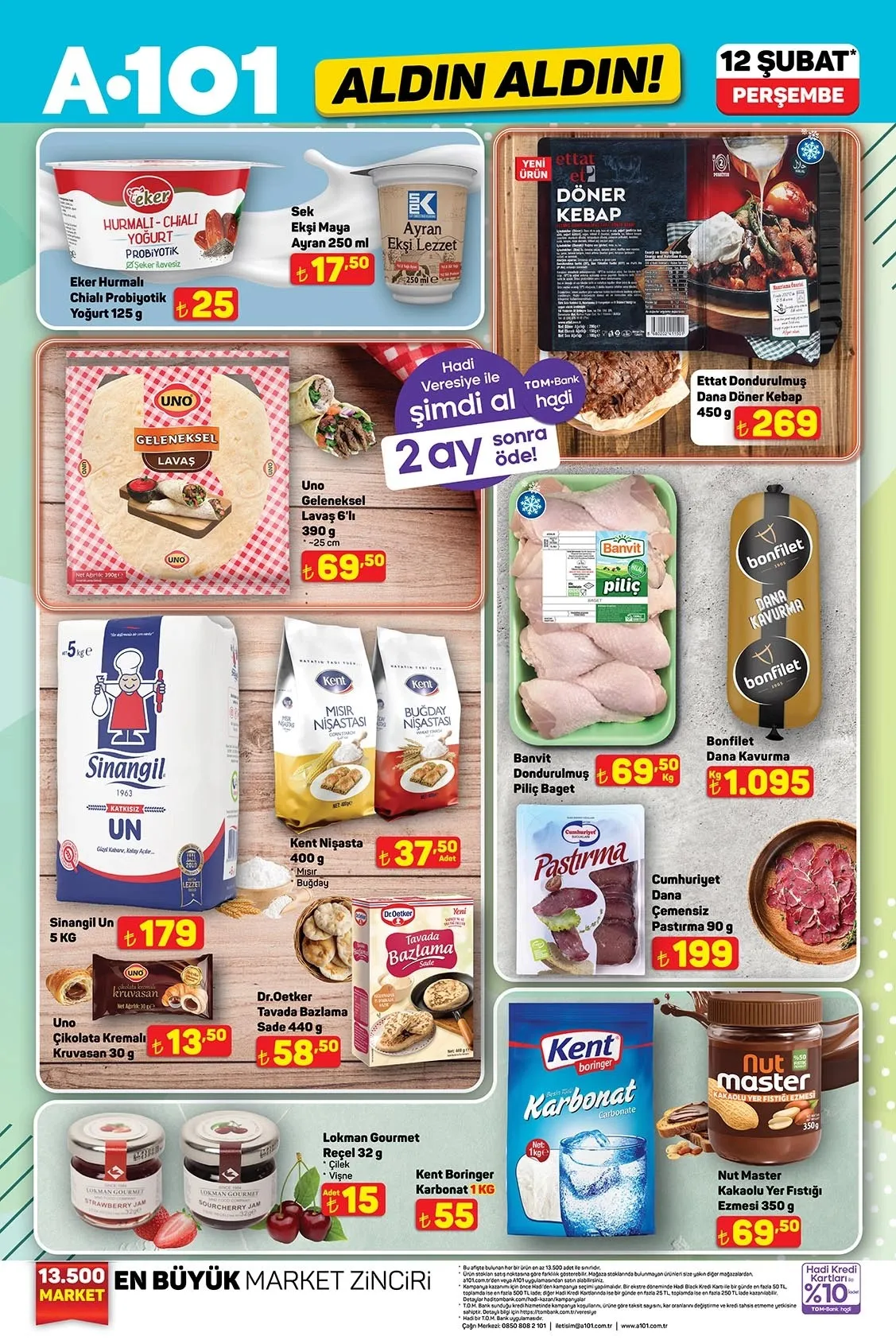 A101 Sahurluk Lavaş Fıstık Ezmesi ve Döner