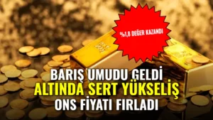 Orta Doğu'da barış rüzgarı esiyor işte altın fiyatlarında son durum!