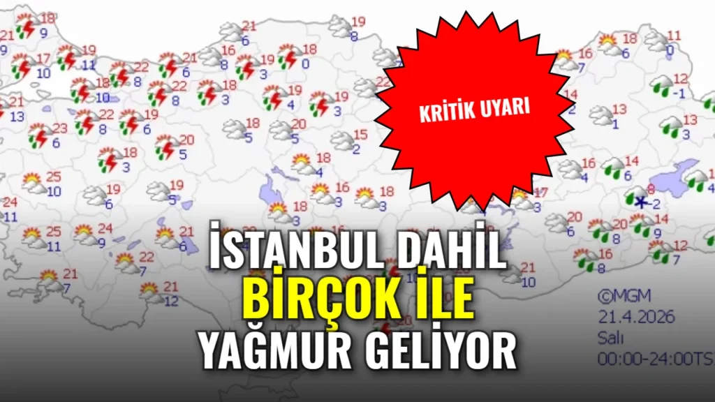 Meteoroloji tarih vererek uyardı! İstanbul dahil birçok ilde sağanak yağış etkili olacak