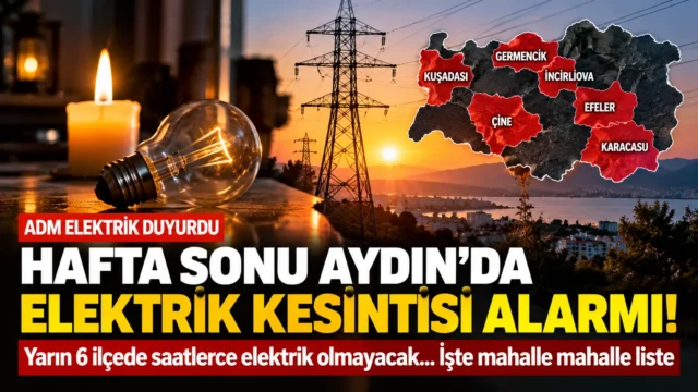 Aydın’da cumartesi günü 6 ilçede elektrik kesilecek! Bazı mahallelerde 5 saat sürecek