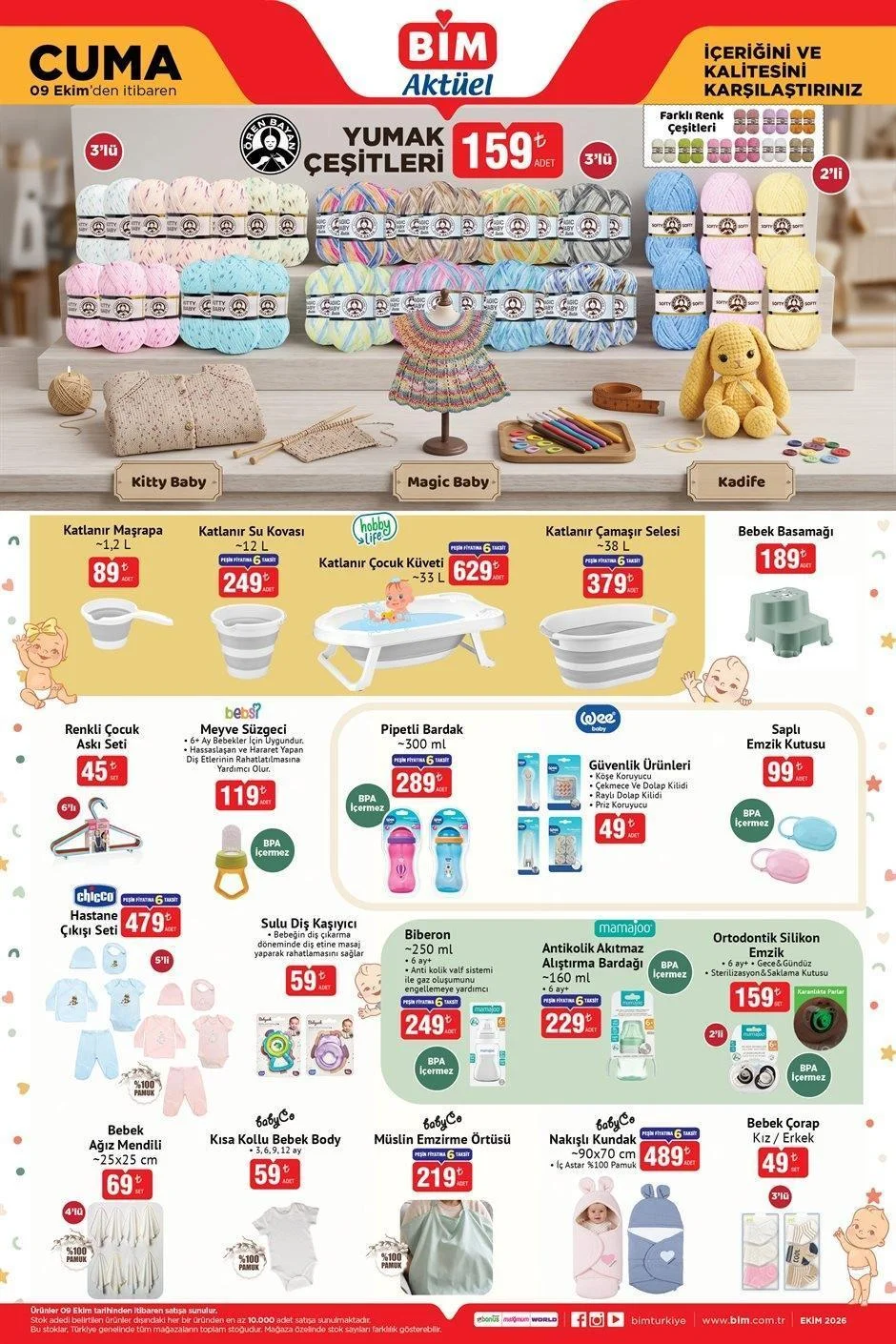 9 EKİM CUMA BİM AKTÜEL ÜRÜNLER KATALOĞU